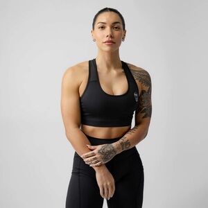 Gymreapers women’s sports bra large Black performance athletic workout NWT